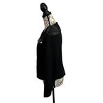 Calvin Klein  Black Moto Biker Jacket Women’s 8P | Ponte Knit Stretch Zip Jacket Photo 3