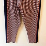 ZARA Red White Blue Knit Tapered Leg Pants Printed Size Medium High Rise Photo 6