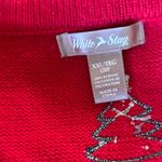 White Stag  Red Holiday Vest with Tree Design Photo 2