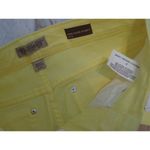 Nine West NWT women's size 4 (27) yellow Vitage Boho Cuff Capri Jeans MSRP $60 Photo 5