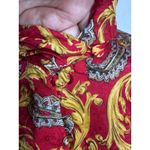 Notations Baroque Paisley Satin Blouse Gold Vintage Petite 6 Whimsigoth Retro Photo 8