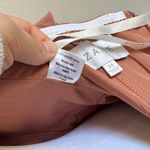 Azazie  Denice Sheath Pleated Chiffon Dress with Slit Tan Pink Bridesmaid Women 8 Photo 6