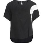 Heroine Sport Tie Dye Short Sleeve Top Black Size XL Photo 2