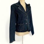 Y2K AMI Women's Blue and Navy Blouse Size M Photo 1