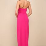 Lulu's Fuchsia Strapless Maxi Dress Pink Size XL Photo 1