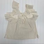 1. State  Cream Ruffle Halter Camisole Top Sz Small Photo 2