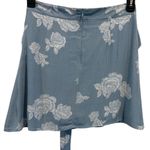 NWT Sadie & Sage Light Blue Faux Wrap Skirt Photo 3