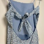 Princess Polly  Grasby Mini Dress Blue Floral Back Cutout Cottagecore Milkmaid 4 Photo 6