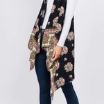 Gena Accessories G Navy Paisley Long Scarf Waterfall Vest Kimono Chic One Size Blue Size undefined Photo 6