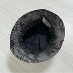 Valentino Garavani Floral Lace and Canvas Bucket Hat Black Photo 2
