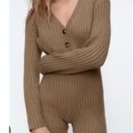 ZARA knitted brown romper size medium Photo 1