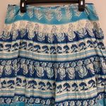 CHAPS  women’s blue/white tiered boho skirt size 6 Photo 1