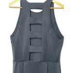 Abercrombie & Fitch  Black Cut Out Pleated Sleeveless A-Line Mini Dress Size L Photo 2