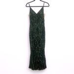 Amelia Couture Emerald Green Sequined Mermaid Dress with lace up back size 2 Photo 1