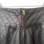 PREEN BY THORNTON BREGAZZI Quilted Leather Skirt Black Small Photo 4