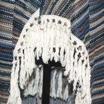 Umgee  Boutique Cardigan Open Knit Sweater Vest S/M Boho Long Fringe Hem Festival Photo 11