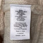 Talbots Merino Wool Cashmere Cream Chunky Knit Sweater Size M Fisherman Cottage Photo 4