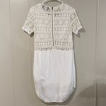 ASTR  The Label White Lace Trim Dress • Silk Blend • Size S • Bridal Shower / Gra Photo 3