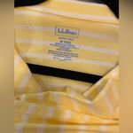 L.L. Bean Size M Long Sleeve Yellow White Stripe Button Down Collared Pajama Top Size M Photo 8