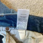 PacSun  distressed high rise straight button front blue jeans in size 24 Photo 6