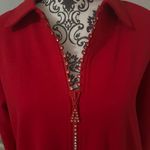 Isaac’s Designs Crystal Zipper Cardigan with Collar & Pockets Plain (SW1003) Isaac's Designs Photo 6