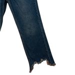 Free People We The Free Maggie Dark Wash Mid-Rise Straight-Leg Raw Hem Jeans Size 28 Photo 5
