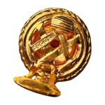 St. John Vintage Gold-Tone Textured Clip-On Earrings Photo 1