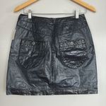 Free People NEW W TAGS-  blue lagoon patent faux leather mini skirt Photo 8