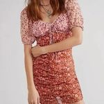 Free People  Tessa Dress Floral Print Mini Dress in Pink and Red Size S Photo 4