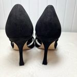 Nine West  Black and Silver Rhinestone Wrapped Pointed Toe Stiletto Pumps‎ 8.5 Photo 5