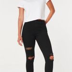 Hollister High-Rise Ripped Black Jean Leggings Photo 0