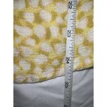 Democracy Yellow White Dot Peasant Blouse Boho 3/4 Sleeve Top Women’s Large Photo 7