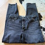 AGOLDE  Jamie Straight Jeans In Void‎ Black Raw Hem Size 27 Photo 3