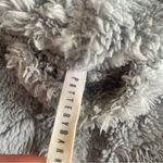 Pottery Barn  Plush Fleece Cable Knit Tie Belt Midi Long Robe in Grey Size Medium Photo 2