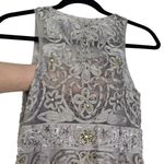 Sue Wong  NOCTURNE Silver Embellished Beaded Cocktail Dress Sleeveless Party 0 XS Photo 5