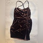 Amanda Uprichard Jasalina Velvet Mini Dress in Cocoa brown Size L Photo 4