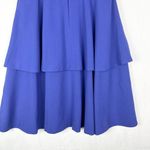 Dress the Population  Yasmin Tiered Midi Dress Size XXL Peplum Blue Wedding Guest Photo 3