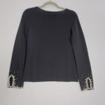 Michelle Nicole Women's Sweater Petite Medium Black Top Beaded Pearls Size undefined Photo 4