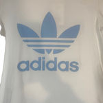 Adidas  White Cotton Blend Short Sleeve Logo Front T-Shirt Women Sz XS Photo 1