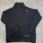 Peloton  women’s ribbed side zip black Sweatshirt with front pocket logo‎ size SM Photo 0