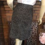 Talbots BROWN & BLACK ANIMAL PRINT CORDUROY SKIRT (12P) Photo 4