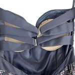 Hailey Logan by Adrianna Papell Size 1/2 Mini Dress Gray Sparkle Strapless Prom Photo 4