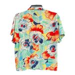 Jonathan Martin Floral Vintage Pure Silk Short Sleeve Blouse Top size 8 button Photo 1