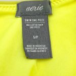 Aerie One Piece Swimsuit Womens Small Tropical Palm Leaves Beachy Summer Yellow Photo 8