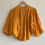 Madewell Balloon-Sleeve Top in Pollen, Size Small Photo 6