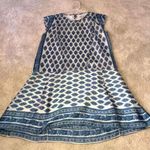 Madewell  XS Dress Ivory Blue Print Lightweight Photo 0