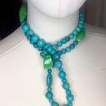 Sterling Silver JAY KING DTR  Green and Blue Turquoise Cabochon Long Necklace Photo 14