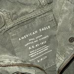 American Eagle Womens Military Cargo Hooded Jacket Tie Waist Green Size medium Photo 1