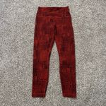Lululemon  red logo pattern ankle leggings size 8 Photo 1