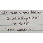 Saks 5th Avenue Folio New York Blazer Button Up Cream‎ Jacket Size XL Photo 8